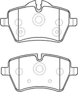 HSB Gold HP9929 - Тормозные колодки, дисковые, комплект autospares.lv