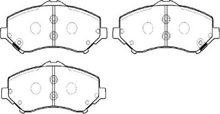 HSB Gold HP9976 - Тормозные колодки, дисковые, комплект autospares.lv