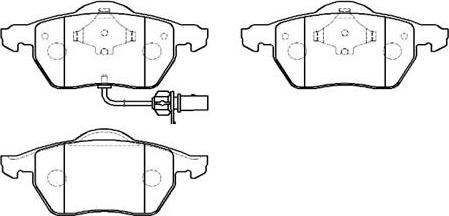 HSB Gold HP9482 - Тормозные колодки, дисковые, комплект autospares.lv