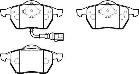 VW/SEAT 4D0698151B - Тормозные колодки, дисковые, комплект autospares.lv