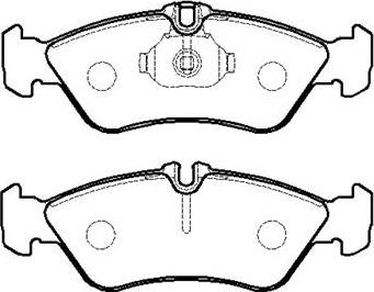 HSB Gold HP9557 - Тормозные колодки, дисковые, комплект autospares.lv