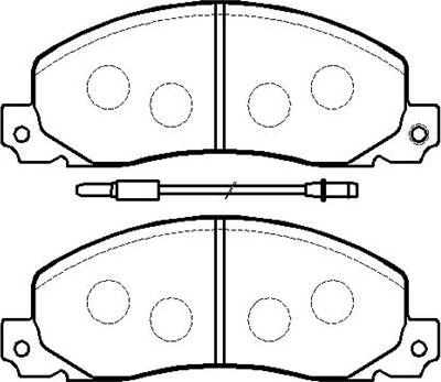 HSB Gold HP9524 - Тормозные колодки, дисковые, комплект autospares.lv