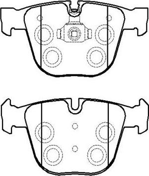 HSB Gold HP9694 - Тормозные колодки, дисковые, комплект autospares.lv