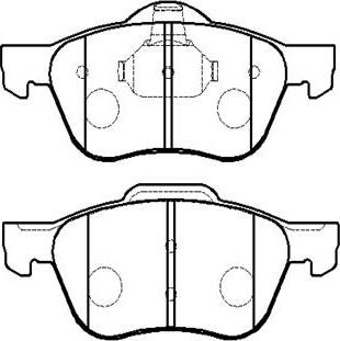 HSB Gold HP9077 - Тормозные колодки, дисковые, комплект autospares.lv