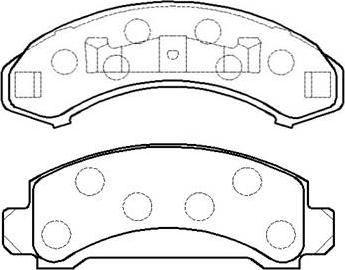 HSB Gold HP9865 - Тормозные колодки, дисковые, комплект autospares.lv