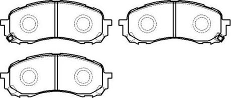 HSB Gold HP9308 - Тормозные колодки, дисковые, комплект autospares.lv