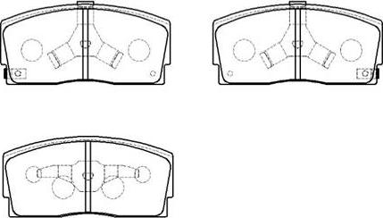 HSB Gold HP9758 - Тормозные колодки, дисковые, комплект autospares.lv