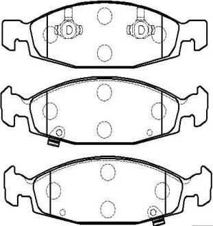 HSB Gold HP9709 - Тормозные колодки, дисковые, комплект autospares.lv