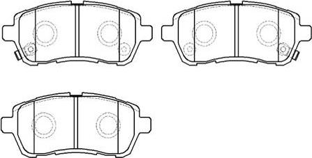 HSB Gold HP9781 - Тормозные колодки, дисковые, комплект autospares.lv