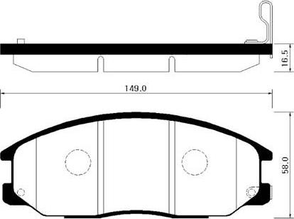 HP 7408 - Тормозные колодки, дисковые, комплект autospares.lv