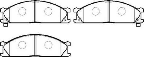 HSB Gold HP5058 - Тормозные колодки, дисковые, комплект autospares.lv