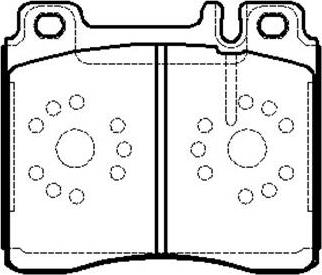 HSB Gold HP5028 - Тормозные колодки, дисковые, комплект autospares.lv