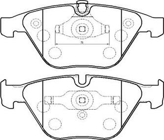 HSB Gold HP5196 - Тормозные колодки, дисковые, комплект autospares.lv