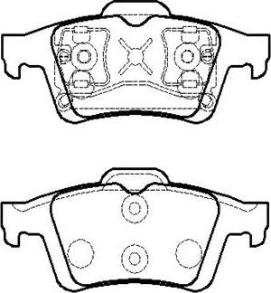 HSB Gold HP5142 - Тормозные колодки, дисковые, комплект autospares.lv