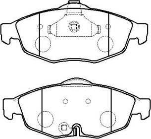 HSB Gold HP5159 - Тормозные колодки, дисковые, комплект autospares.lv