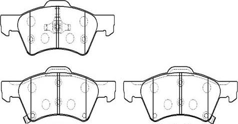 HSB Gold HP5157 - Тормозные колодки, дисковые, комплект autospares.lv