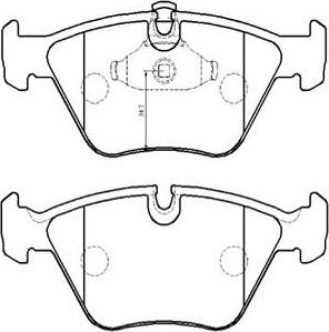 HSB Gold HP5185 - Тормозные колодки, дисковые, комплект autospares.lv