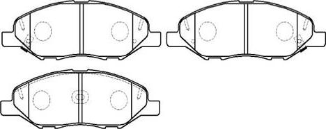 HSB Gold HP5267 - Тормозные колодки, дисковые, комплект autospares.lv