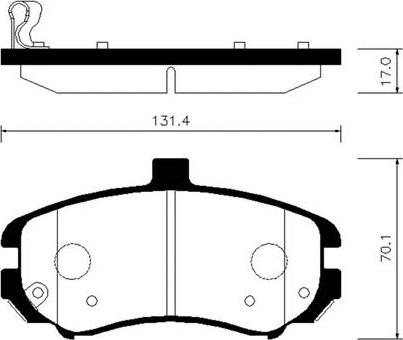 HSB Gold HP0044 - Тормозные колодки, дисковые, комплект autospares.lv