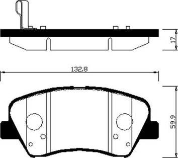 HSB Gold HP0045 - Тормозные колодки, дисковые, комплект autospares.lv