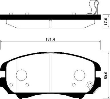 HSB Gold HP0042 - Тормозные колодки, дисковые, комплект autospares.lv