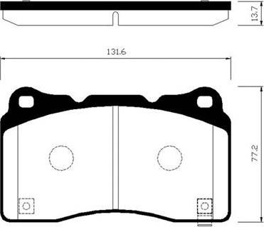 HSB Gold HP0050 - Тормозные колодки, дисковые, комплект autospares.lv