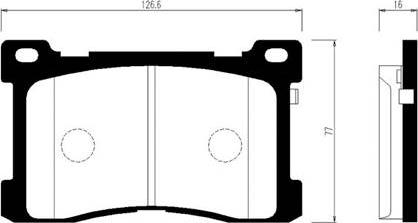 HSB Gold HP0052 - Тормозные колодки, дисковые, комплект autospares.lv