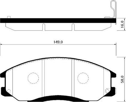 HSB Gold HP0014 - Тормозные колодки, дисковые, комплект autospares.lv