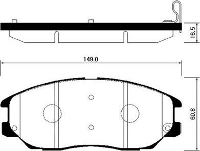 Remsa D11173M - Тормозные колодки, дисковые, комплект autospares.lv