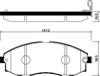 HSB Gold HP0018 - Тормозные колодки, дисковые, комплект autospares.lv