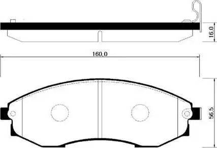 Koreastar KBPH-010 - Тормозные колодки, дисковые, комплект autospares.lv