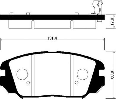 HSB Gold HP0031 - Тормозные колодки, дисковые, комплект autospares.lv