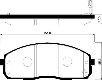 HSB Gold HP0029 - Тормозные колодки, дисковые, комплект autospares.lv