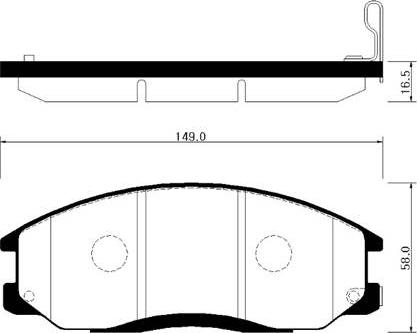 HSB Gold HP0024 - Тормозные колодки, дисковые, комплект autospares.lv