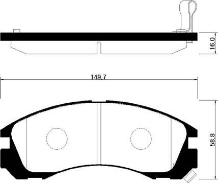 HSB Gold HP0025 - Тормозные колодки, дисковые, комплект autospares.lv