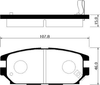 ADVICS-SEA D2N036T - Тормозные колодки, дисковые, комплект autospares.lv