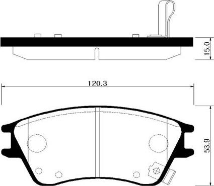 HSB Gold HP0020 - Тормозные колодки, дисковые, комплект autospares.lv