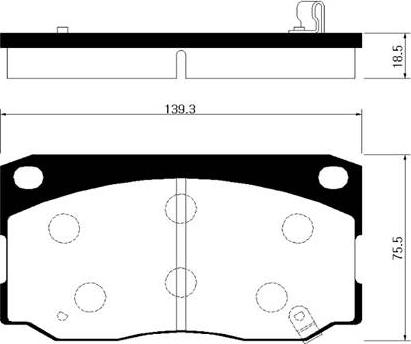 HSB Gold HP0028 - Тормозные колодки, дисковые, комплект autospares.lv