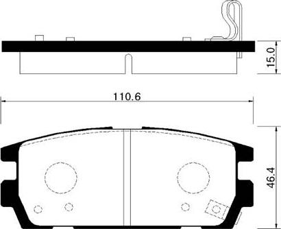 AUX AXBP2028 - Тормозные колодки, дисковые, комплект autospares.lv