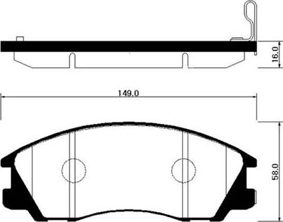 HSB Gold HP0022 - Тормозные колодки, дисковые, комплект autospares.lv