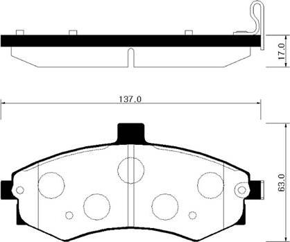 ADVICS-SEA R1N008T - Тормозные колодки, дисковые, комплект autospares.lv