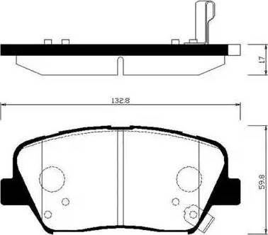 Koreastar KBPH-169 - Тормозные колодки, дисковые, комплект autospares.lv