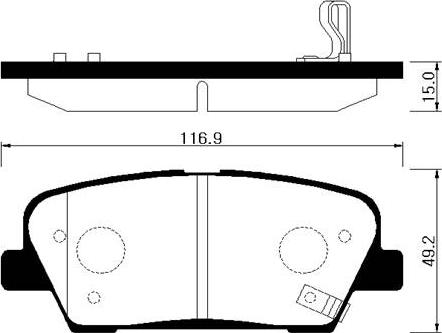 4U Autoparts 37571HY - Тормозные колодки, дисковые, комплект autospares.lv