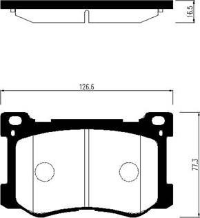 HSB Gold HP1050 - Тормозные колодки, дисковые, комплект autospares.lv