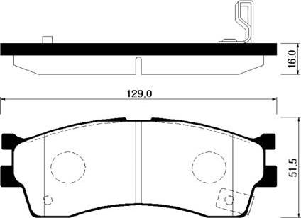 HSB Gold HP1008 - Тормозные колодки, дисковые, комплект autospares.lv