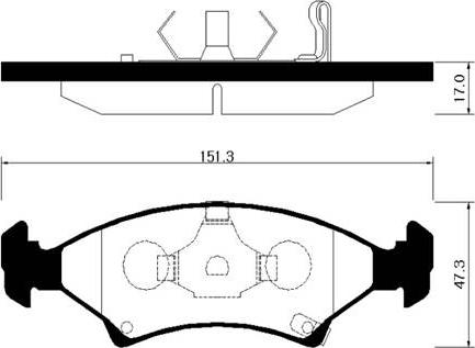 HSB Gold HP1003 - Тормозные колодки, дисковые, комплект autospares.lv