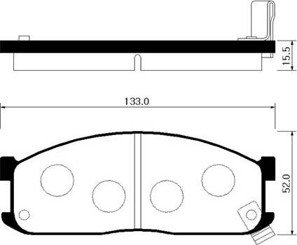 HSB Gold HP1010 - Тормозные колодки, дисковые, комплект autospares.lv