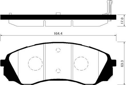 Sangsin Brake GP1238 - Тормозные колодки, дисковые, комплект autospares.lv