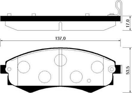 HSB Gold HP1033 - Тормозные колодки, дисковые, комплект autospares.lv