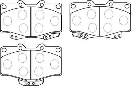 HSB Gold HP8494 - Тормозные колодки, дисковые, комплект autospares.lv